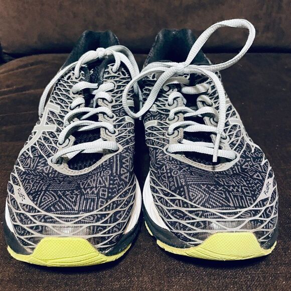 Xlnt ASICS GEL nimbus 18 Mens 7.5 Womens 9 US 40.5 Eur black grey lime main image 4